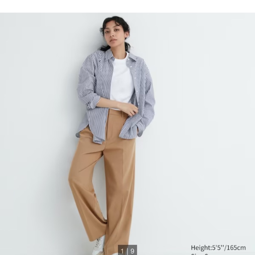 Uniqlo wide pleated pants size xs brand new